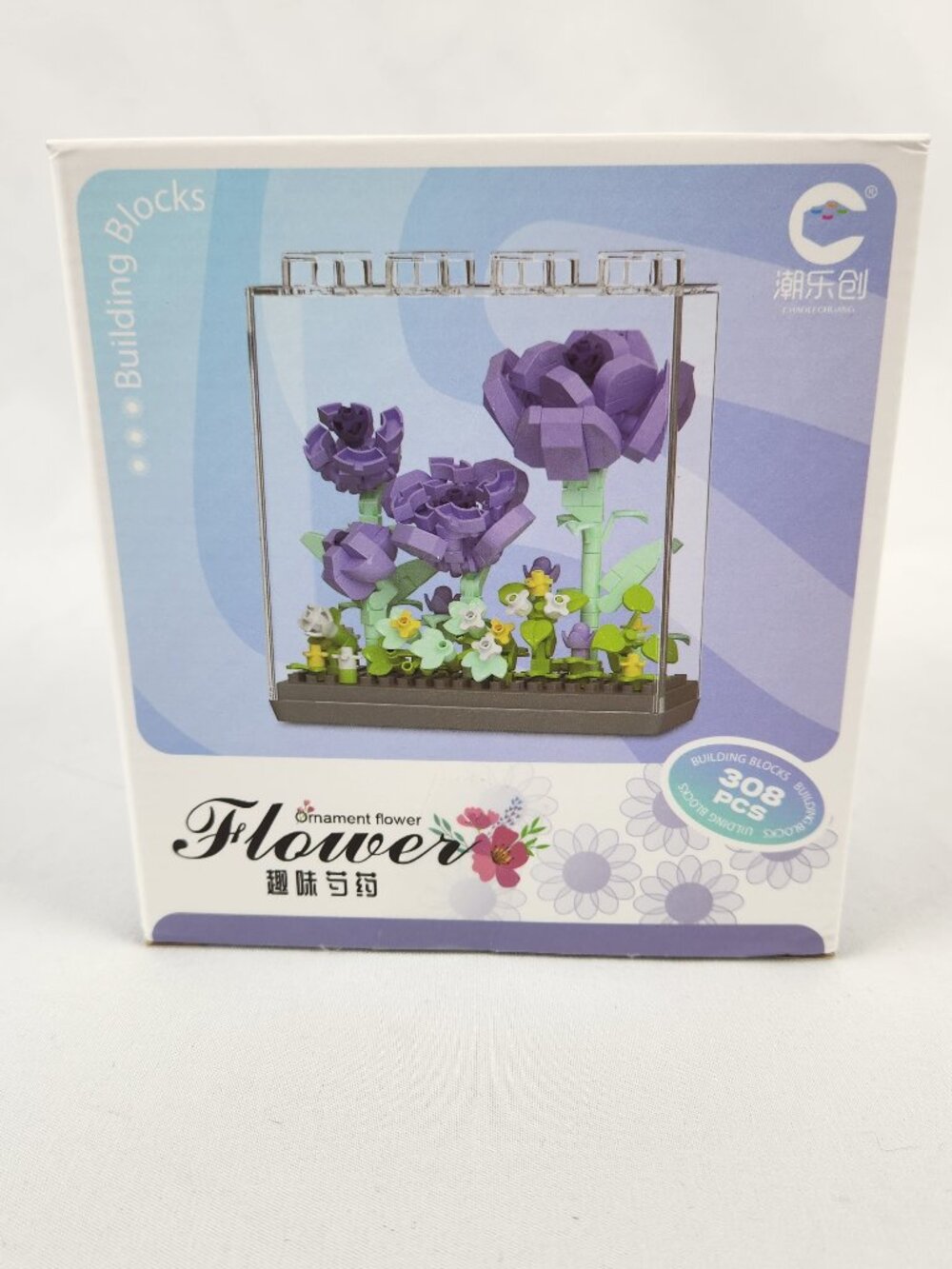 Micro Bricks Flower Building Set with Case - Peony
